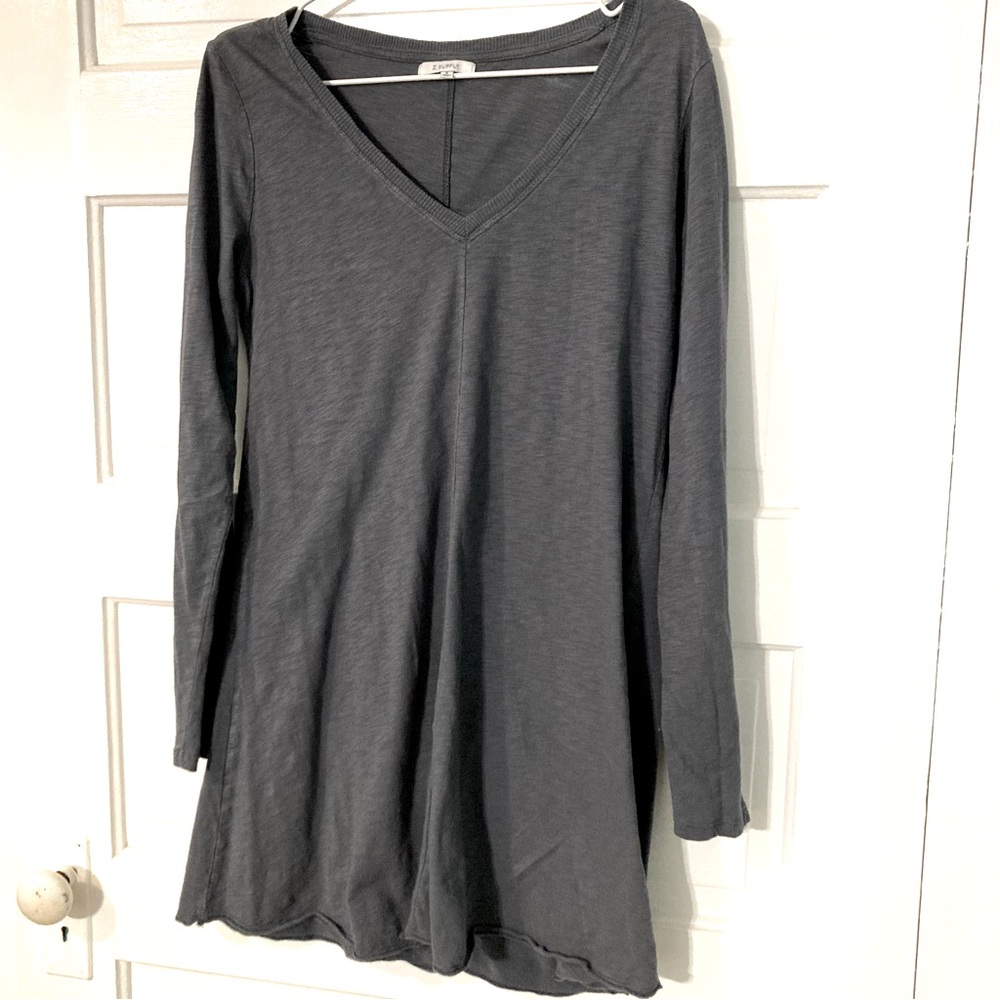 Z Supply Gray 100% Cotton Mini Dress -Size Small